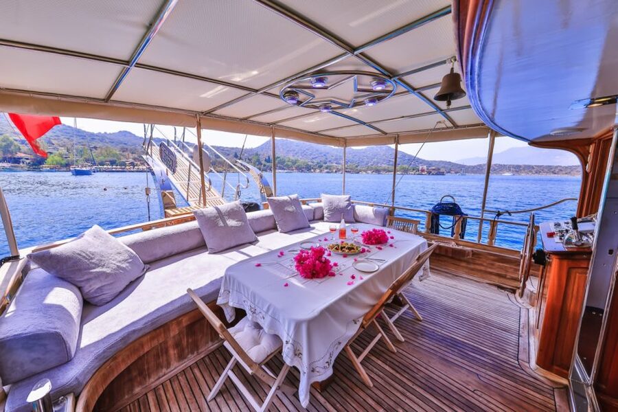 Kas: Limanagzi Beach & Island-Hopping Boat Tour with Lunch - Small River Bay and lunch from the galley