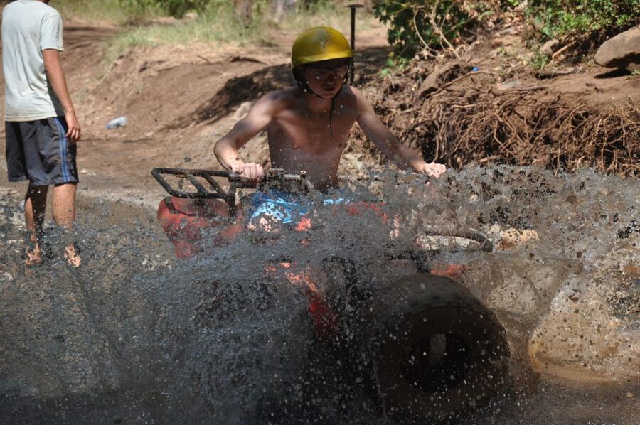 Kemer: Forest, Mud, and Streams Quad Safari Tour with Pickup - Learning to handle your own quad