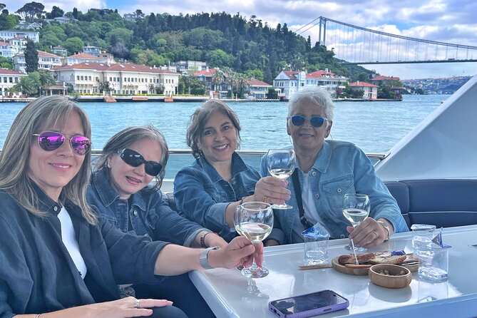 Luxury Bosphorus Yacht Tour – Asian Side Stop & Exploration - Çırağan Palace, Ortaköy Mosque, and the first bridge