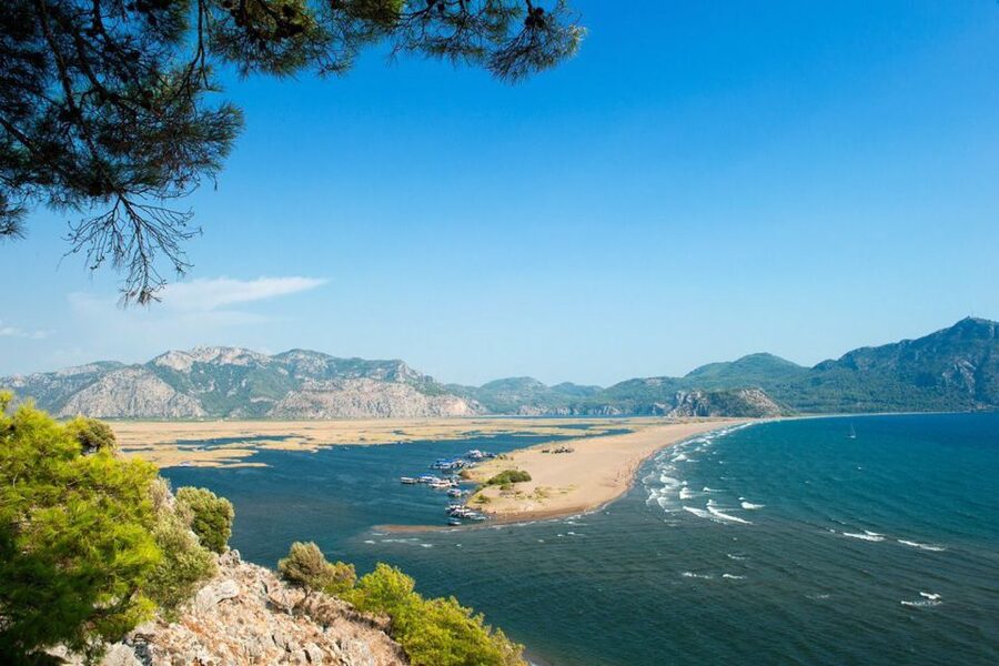 Marmaris: Dalyan Cruise, Turtle Beach & Mud Baths with Lunch - Reading the Kings of Kaunos from the river