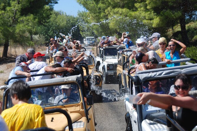Marmaris Jeep Safari Tour With Waterfall and Water Fights - Turgut Waterfall, cold water and slippery rocks