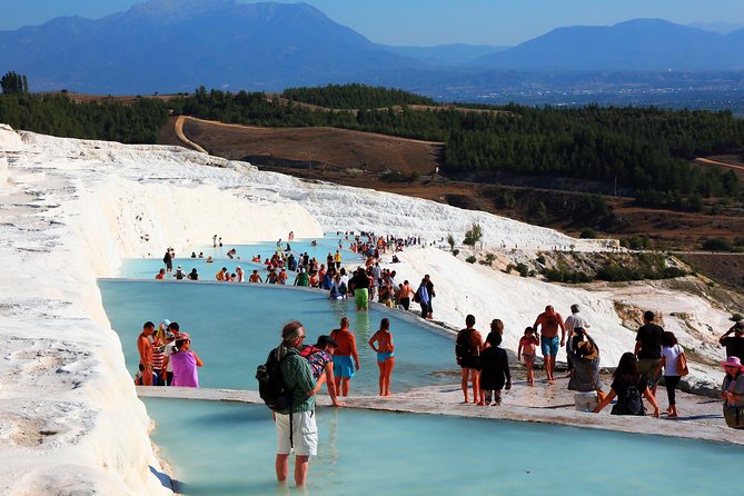 Pamukkale and Hierapolis Full-day Guided Tour from Fethiye - Walking on the white travertines