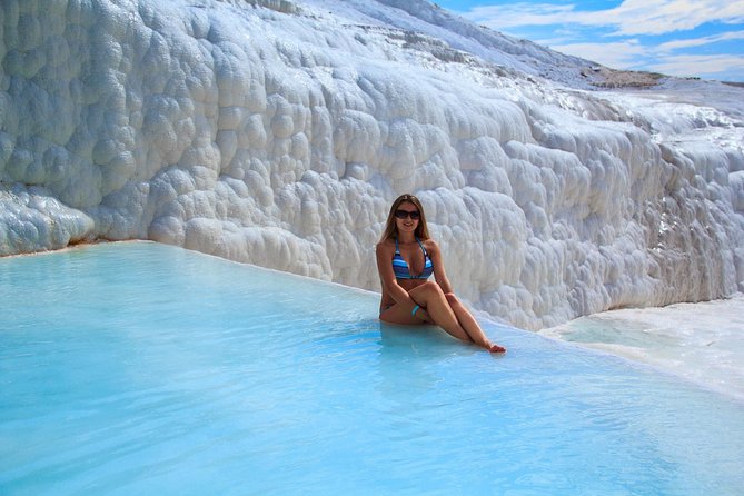 Pamukkale from Antalya Province - The white terraces at Pamukkale