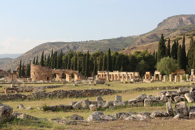 Pamukkale Hierapolis Cleopatra Pool Tour with Lunch from Antalya - Hierapolis above the mineral terraces