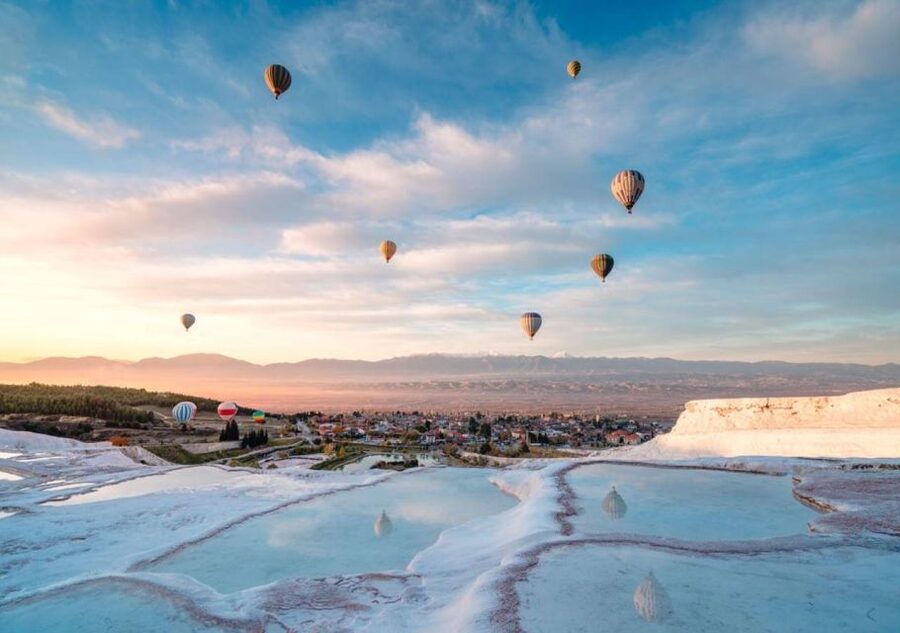 Pamukkale: Hot Air Balloon Flight with Flight Certificate - Landing, sparkling drinks, and the certificate