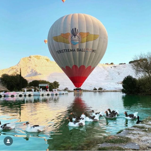Pamukkale: Sunrise Hot Air Balloon Ride - Sunrise above Pamukkale’s white travertines