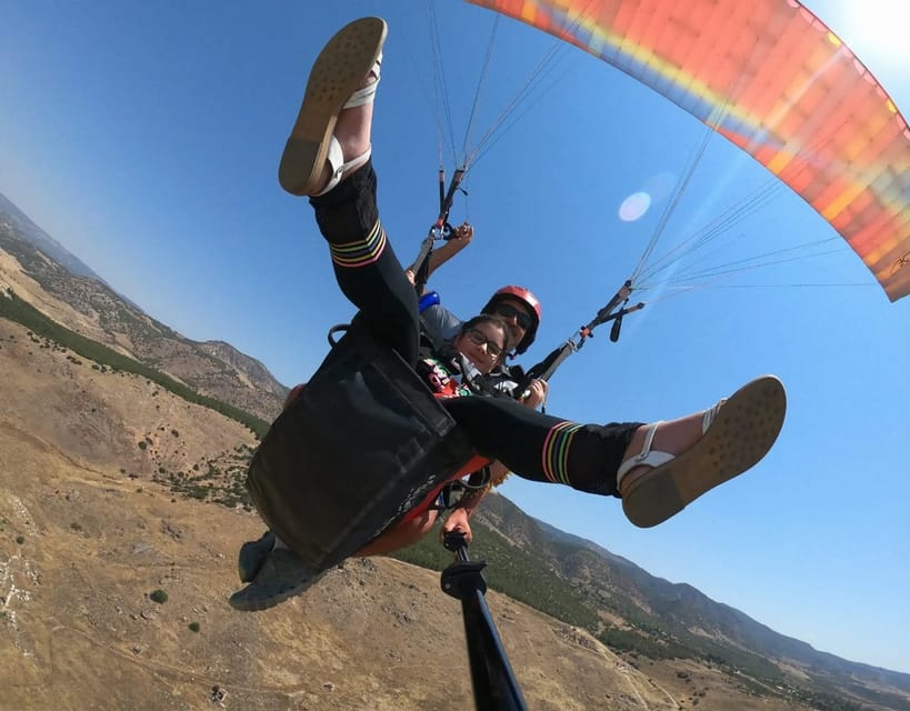 Pamukkale: Tandem Paragliding with Ancient Hierapolis Views - Preparing for a tandem flight