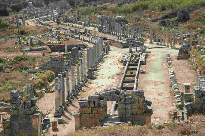 Perge Aspendos Aquaduct Side with Waterfall - Perge: Roman streets, baths, and a remarkable stadium