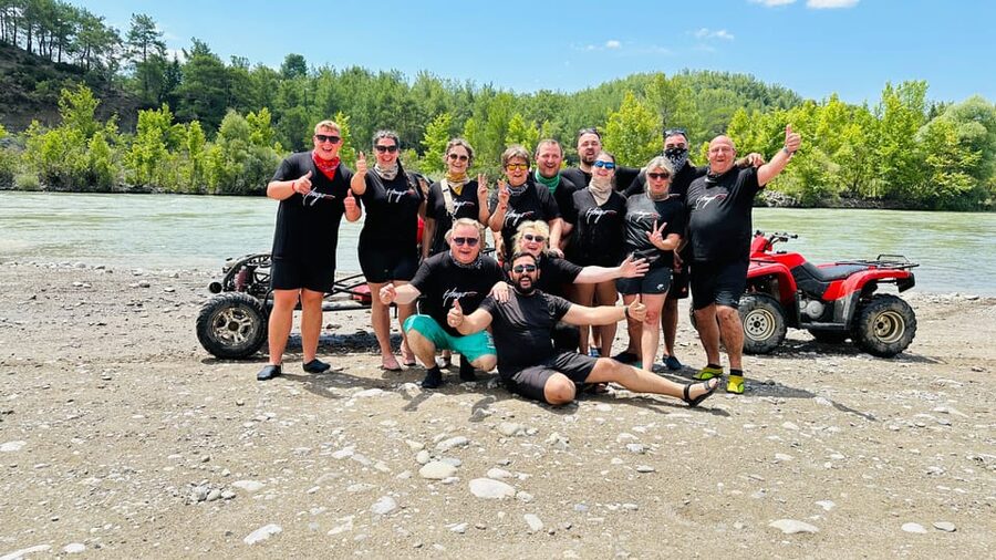 Side/Antalya: Canyon Rafting, Buggy or Quad, & Zipline Tour - Riverside lunch after the action