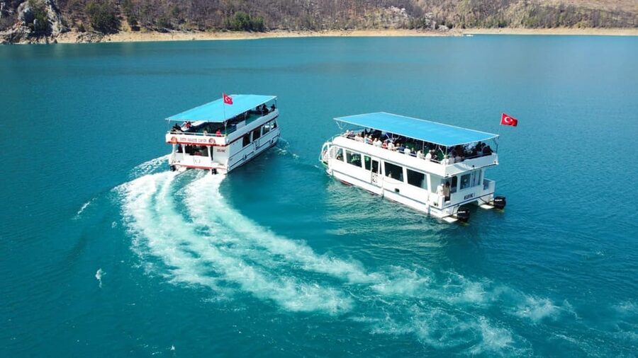 Side: Cabrio Bus and Boat Day Trip at the Green Lake - Green Lake, Oymapınar, and Green Canyon