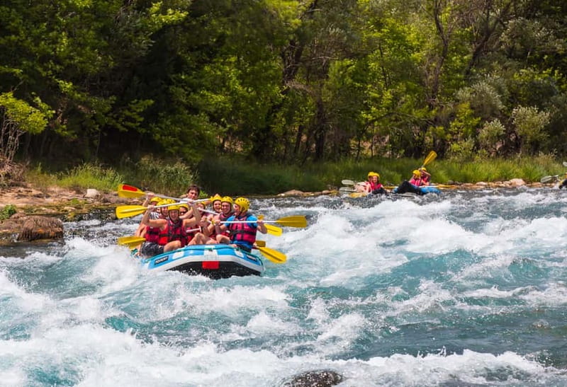 Side: Koprulu Canyon Whitewater Rafting with Lunch - Getting ready at the rafting base