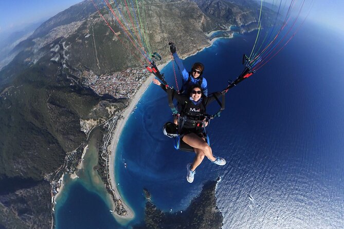 Tandem Paragliding Flight Experience Babadağ Mountain Fethiye - Getting ready at Babadağ’s launch point